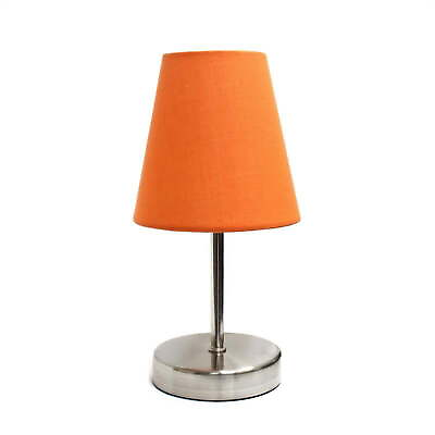 #ad Sand Nickel Mini Basic Table Lamp Glass with Brass Base Table Lamp 18quot; H $33.00