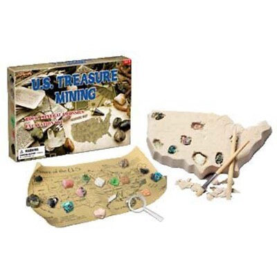 #ad U.S. Treasure Mining Dig Kit Tedco Toys Includes 12 beautiful rocks Ages6 $25.99