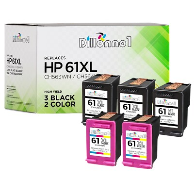 #ad 5PK Replacement HP61XL B C For Deskjet 1000 1050 1055 2050 3000 3050 3050A 3054A $48.95