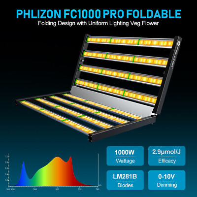 #ad PHLIZON 1000w LED Grow Light Bar Samsung Diode Full Spectrum Indoor Growing Lamp $459.71