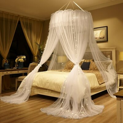 #ad Thicken Yarn Bed Valance Anti Mosquito BedCover Princess Mosquito Net For Girls $127.96