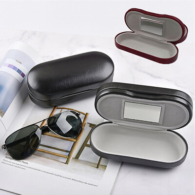 #ad Double Eyeglasses Case PU Spectacle Case Portable Eyeglasses Holder Creative C $21.73