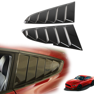#ad 2pc Side Tuyere Rear Louvers Vent Scoop Cover for Ford Mustang 2015 Accessories $51.99