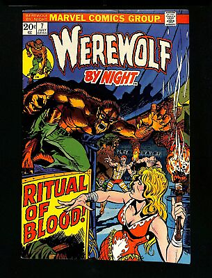 #ad Werewolf By Night #7 VF 8.5 Ritual of Blood Mike Ploog Cover Art Marvel 1973 $41.00