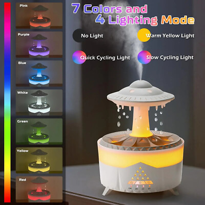 #ad 350ML UFO Aroma Diffuser 7 Colorful Light for Bedroom Office Desk Remote Control $24.99