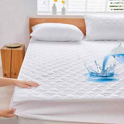 #ad Super Thick and Warm Cotton FittedSheet with Elastic Bands Nordic Mattress Cover $52.93