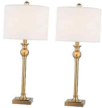 #ad Gold Table Lamps Set of 2 for Living Room 28quot; Tall Buffet Lamp for End $119.47