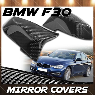 #ad Side Mirror Replacement Cover For BMW 2 3 4 Series F30 Real Carbon Fiber M Style $192.27