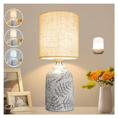 #ad Small Table Lamp for Bedroom Bedside Desk Reading Lamps with 3 Way DimmableT... $30.83