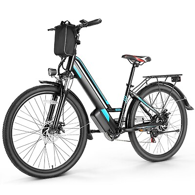 #ad 26quot; Adults Electric Bike 500W Mountain Bicycle w 48V Battery Low Step Thru eBike $478.99