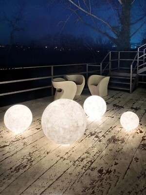 #ad LED outdoor moon lamp bedroom bed lamp outdoor waterproof cover lamp round $134.57