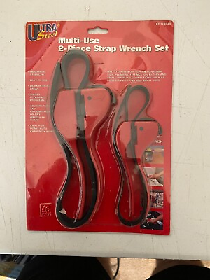 #ad Ultra Steel Multi Use 2 Piece Strap Wrench Set Brand New Versatile Tools $14.99