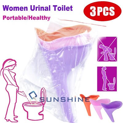 #ad Portable Women Female Urinal Toilet Funnel Camping Travel Stand Pee Device $8.59