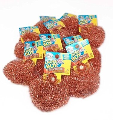 #ad 10 Chore Boy Copper Scrubber Scouring Pad 100% Pure Copper New Steel Wool by $11.89