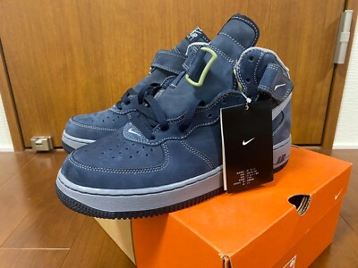 #ad Nike Air Force 1 Mid Blue 306352 401 VINTAGE DS US 8 26cm Japan $168.00