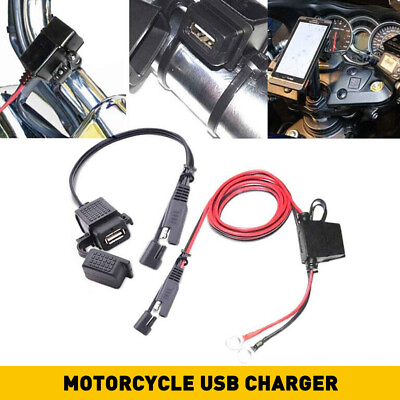 #ad Motorcycle USB Charger Waterproof to SAE USB Cable Adapter GPS Phone Tablets USA $13.58