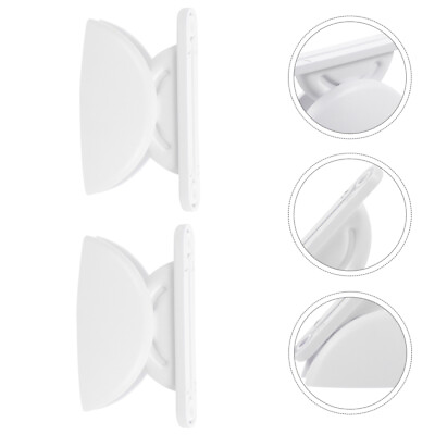 #ad 2 Pcs White Plastic Limiter Door Holder and Stop Magnetic Hooks $8.89