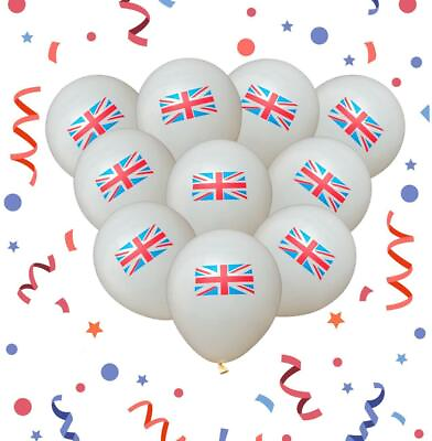 #ad Coronation Party Decorations Supplies Union Jack Flag Balloons Street 5 100Pcs GBP 6.69