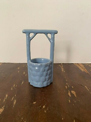 #ad Vintage Rumrill E27 Blue Art Pottery Wishing Well Planter $15.00