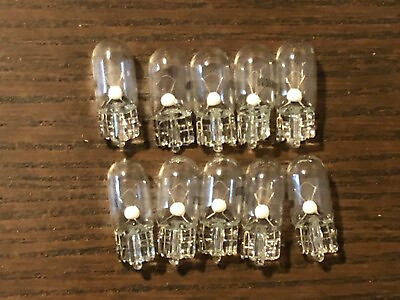 #ad 10 New Warm White 8V 300ma Incandescent Wedge Lamp Light Bulbs .3A 0.3A $8.00