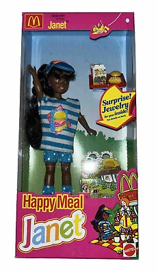 #ad VINTAGE 1993 MCDONALD#x27;S HAPPY MEAL JANET BARBIE DOLL # 11477 NEW IN BOX MATTEL $36.95