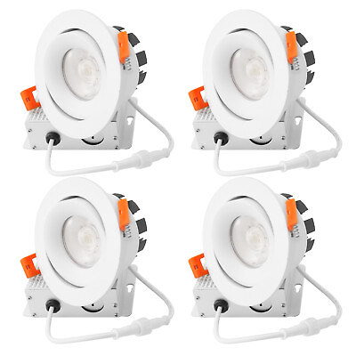 #ad 4 inch LED Recessed Light Dimmable Downlight Adjustable Ceiling Light w Junc Box $22.89