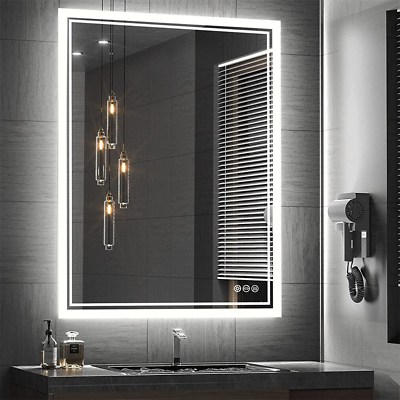 #ad Smart Bathroom Mirror LED Memory Vanity Mirror Touch Sensor Anti fog Wall Mirror $82.93