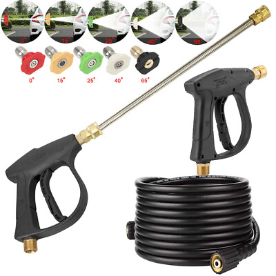 #ad High Pressure 4350PSI Car Power Washer Gun Spray Wand Lance Nozzle and Hose Kit $12.99