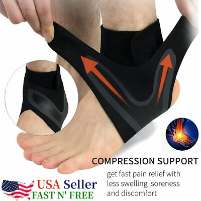 #ad Ankle Sport Foot Wrap Support Brace Compression Tendon Strap Elastic Bandage New $6.50