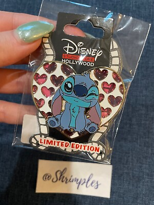 #ad DISNEY PIN STITCH Stained Glass Valentine#x27;s Day Heart Series NEW LE 400 DSF DSSH $60.00