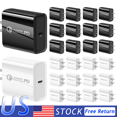 #ad 50X Lot 20W PD Fast Charger For iPhone 14 13 12 Pro 11 USB Type C Adapter Block. $224.99
