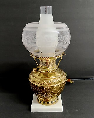 #ad Vintage THE ROCHESTER Electrified Kerosene Oil Lamp Converted to Electric n1 $132.99