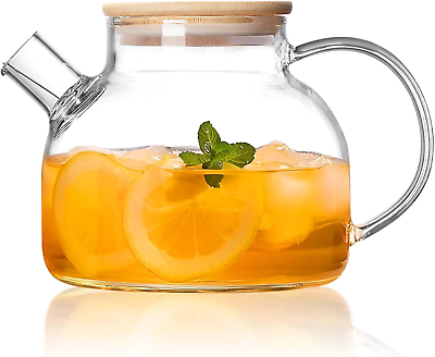 #ad Glass Teapot Stovetop amp; Microwave Safe Heatproof Borosilicate Glass Teapot Wate $25.59