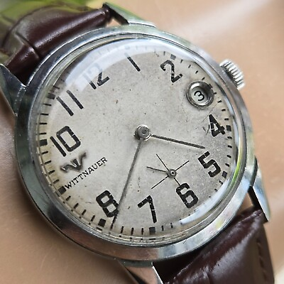 #ad Vintage Wittnauer men#x27;s manual winding watch Date C11BG 17Jewels swiss 1960s $215.00