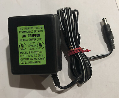 #ad Rectifier for Electro Dynamic Loud Speaker PPI 0620 UL Adapter 6V AC 200mA $5.00