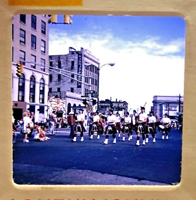 #ad Bagpipes Parade in City Scene Kodachrome Transparency 35mm Photo Slide Kodak $9.99
