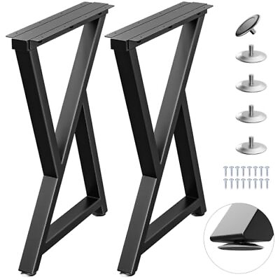 #ad Metal Table Legs Heavy Duty 28”H x 18”W Metal Furniture 28quot;Hx18quot;W Z Shape $107.18
