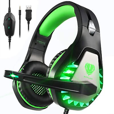 #ad Pacrate Gaming Headset with Microphone for Switch PC PS4 PS5 Xbox One Noise C... $32.14