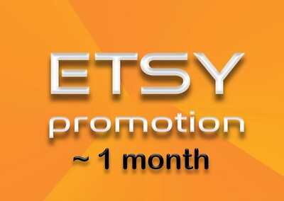 #ad 30 days Etsy Shop Promotion Campaign to get Web Traffic from main Search Engines $15.00