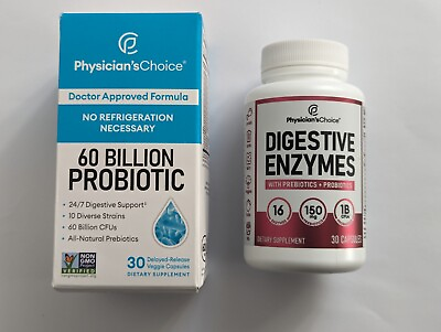 #ad Physician#x27;s Choice 60 Billion Probiotic amp; Digestive Enzymes Bundle USA SELLER $34.99