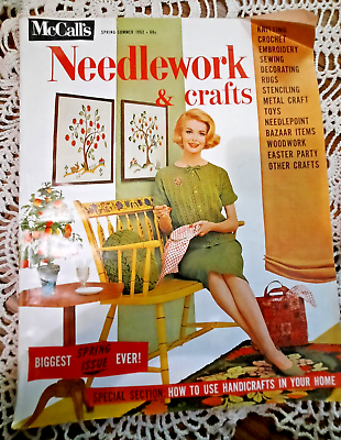 #ad Vintage McCalls Needlework amp; Crafts Spring Summer 1962 Magazine Sewing Crafts #1 $4.00
