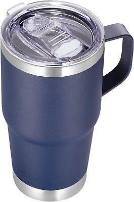 #ad 20 Oz Stainless Steel Tumbler With Handle Metal Insulated Coffee Travel Mug With $16.93