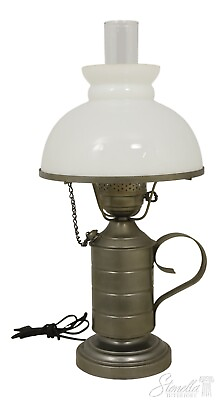 #ad F55176EC: Vintage Reproduction Table Top Desk Oil Lamp $156.00