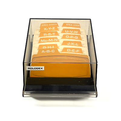 #ad Vintage Rolodex S 310 C Petite Mini Address Card File Smoke Lid 2X4 $14.97