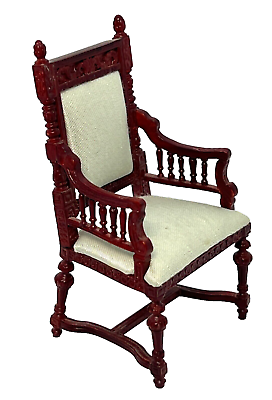 #ad 1:12 Vintage Bespaq Carved Chair Dollhouse Miniature Furniture $69.00