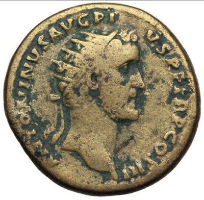#ad 138 161 AD Antoninus Pius AE Dupondius Genius SC Coin Roman coin $295.00
