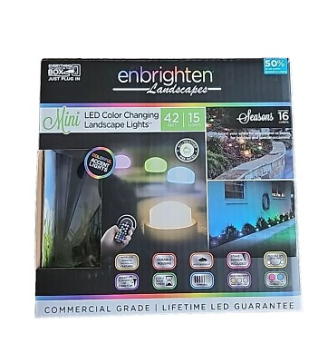 #ad Mini LED Color Landscape Lights 42 Feet 15 Lights Enbrighten Landscapes $68.59