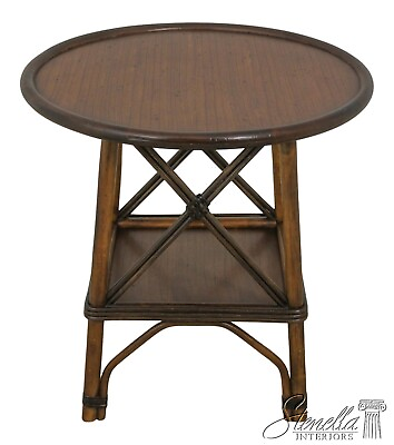 #ad L59704EC: WOODBRIDGE Round Bamboo Lamp Table $565.00