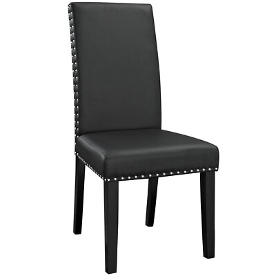 #ad Modway Furniture Parcel Dining Vinyl Side Chair Black EEI 1491 BLK $109.99