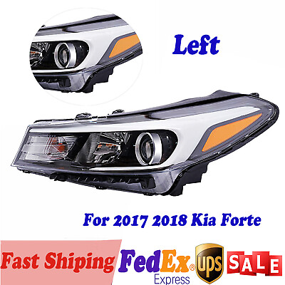 #ad Halogen Headlight Assembly for 2017 2018 Kia Forte Forte5 w Bulb Left Driver LH $182.54